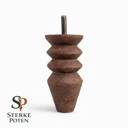 Klassieke Gedraaide conische meubelpoot -20cm- beukenhout