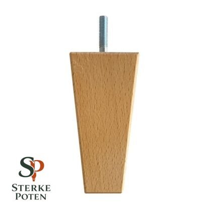 Scandanavisch taps houten meubelpoot -10 cm- massief eikenhout