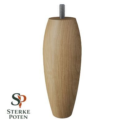 Scandanavisch houten olijvformige poten -15cm- beukenhout